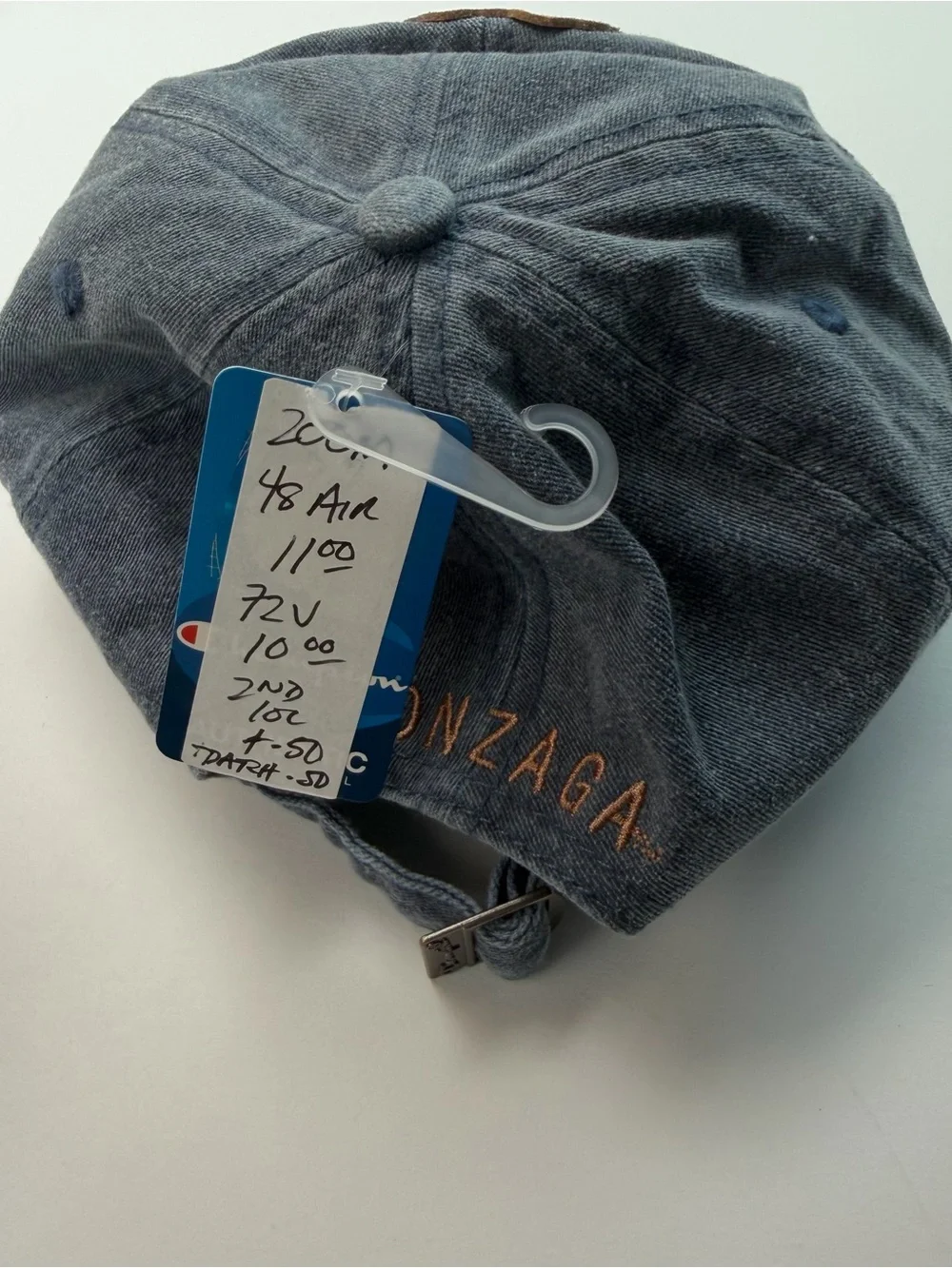 NWT Gonzaga Bulldogs Denim Chambray Adjustable Baseball Cap Hat